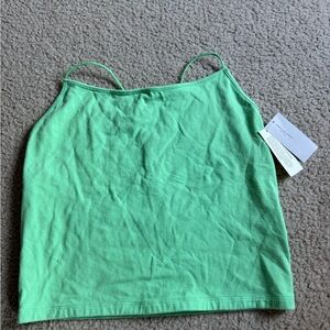 American Eagle Outfitters Green Fitted Crop Camisole